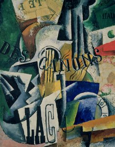 Italian Still Life, 1914 (óleo, gesso e papel em tela)